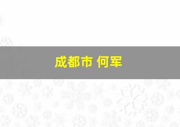 成都市 何军